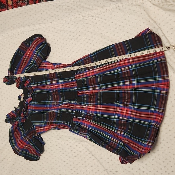 NWOT, J. Crew Crewcuts Stuart Tartan puff sleeves dress sz 12 girls - Picture 9 of 9